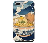 Mignon Capybara Ramen MT Fuji Ukiyo-e Grande Vague Art Japonais Coque pour iPhone 7 Plus/8 Plus