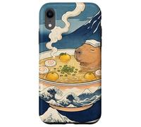 Mignon Capybara Ramen MT Fuji Ukiyo-e Grande Vague Art Japonais Coque pour iPhone XR