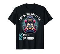 Mignon carlin kawaii liste des choses que j'aime les jeux vidéo amateur T-Shirt
