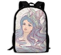 Mignon Cartable Scolaire Cancer Sac À Dos d'affaires Grande Capacité Sacs De Voyage pour Trekking, Loisir, Scolaires, 42X32X14Cm
