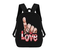 Mignon Cartable Scolaire Soyez Gentil, Langue des Signes, Amour Sac À Dos d'affaires Grande Capacité Sacs D'École Loisir pour Scolaires, Voyage, Loisir, 42X32X14Cm