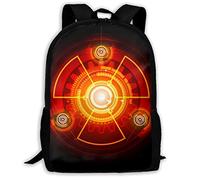 Mignon Cartable Scolaire Techno Radioactive Sacs De Voyage Utilisation Quotidienne Sac À Dos D'École pour Loisir, Voyage, Usage Quotidien, 42X32X14Cm