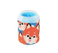 Mignon Cartoon Fox Orange Portable Pet Foot Cleaner avec brosse en silicone Soft Feet Machine de nettoyage pour chiens et chats