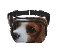 Mignon Cavalier King Charles Spaniel,Sac Banane carré Double Couche, Sac de Poitrine