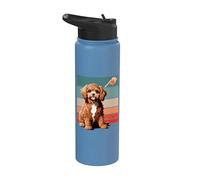 Mignon Cavapoo Peeking Dog Cavapoo Dog Race Pet Dog Lover Stainless Steel Insulated Water Bottle