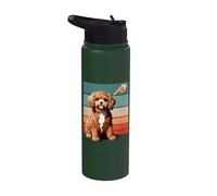 Mignon Cavapoo Peeking Dog Cavapoo Dog Race Pet Dog Lover Stainless Steel Insulated Water Bottle
