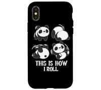 Mignon C'est comme ça Que Je Roule Panda Yoga Somersault Coque pour iPhone X/XS