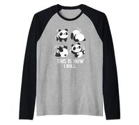 Mignon C'est comme ça Que Je Roule Panda Yoga Somersault Manche Raglan
