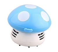 Mignon Champignon Mini Aspirateur Coin Table Bureau Poussière Coussin Voiture - Bleu