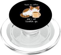 Mignon Chat Angry Cat Café Lundi Caféine PopSockets PopGrip pour MagSafe