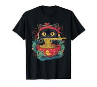 Mignon chat kawaii anime japonais ramen amoureux des chats et parents d'animaux T-Shirt
