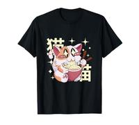 Mignon Chat Kawaii Mangeant des Ramen - Style Mangeant des manges Japonais T-Shirt