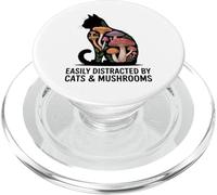 Mignon Chat Noir Art Hommes Champignon Stuff Ramen Chat Champignon Chat PopSockets PopGrip pour MagSafe