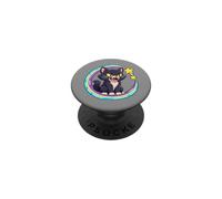 Mignon Chat Noir Effrayant étoiles Pastel Chaton drôle avec Crocs PopSockets PopGrip Adhésif