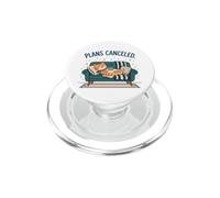 Mignon Chat Orange endormi planifie Un canapé-lit annulé PopSockets PopGrip pour MagSafe