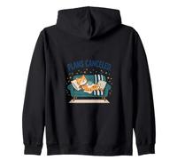 Mignon Chat Orange endormi planifie Un canapé-lit annulé Sweat à Capuche