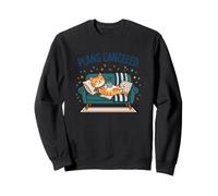 Mignon Chat Orange endormi planifie Un canapé-lit annulé Sweatshirt