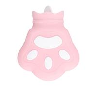 Mignon Chat Patte Sac à Eau Chaude Bouillottes, Bouillotte avec Couvercle Bouillotte Petite Bouillotte pour Femmes, Enfants, Meilleurs Cadeaux(Rose)