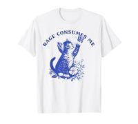 Mignon Chat Rage Consumes Me Chaton Sarcastique drôle Fille Femme T-Shirt