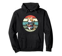 Mignon chat samouraï ninja katana guerrier épée guerrier Sweat à Capuche
