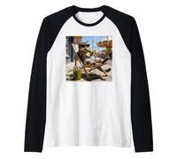 Mignon Chat tigré drôle Vie Jeunesse Papa Maman cornichons rétro cornichons Manche Raglan
