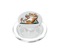 Mignon Chat tigré Orange crème glacée Dessin animé PopSockets PopGrip pour MagSafe