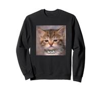Mignon Chat Triste Dit Bruh Flou Meme Photo Sweatshirt