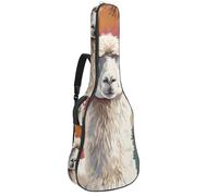 Mignon chaton et chiot avec lunettes et ananas rembourré, housse de protection pour guitare acoustique, housse de transport pour guitare électrique basse classique, Multicolore 08, 42.9x16.9x4.7 in,