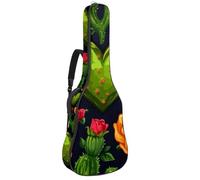 Mignon chaton et chiot avec lunettes et ananas rembourré, housse de protection pour guitare acoustique, housse de transport pour guitare électrique basse classique, Multicolore 02, 42.9x16.9x4.7 in,