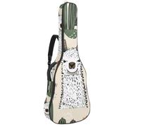Mignon chaton et chiot avec lunettes et ananas rembourré, housse de protection pour guitare acoustique, housse de transport pour guitare électrique basse classique, Multicolore 09, 42.9x16.9x4.7 in,