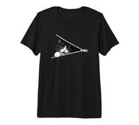 Mignon Chaton regardant la Fermeture éclair Visage de Chat T-Shirt Haut de Gamme