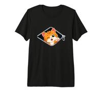 Mignon Chaton regardant la Fermeture éclair Visage de Chat T-Shirt Haut de Gamme