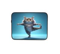 Mignon chaton Yoga Pose Housse pour ordinateur portable Notebook Computer Pouch Tablet Briefcase Sac de transport pour le travail 30,5 cm