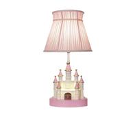Mignon Chaud Enfants Chambre Filles Chambre Bureau Lumière Dessin animé Créatif Rose Château Résine Lampe de bureau Parc d’attractions Bibliothèque École Lampe de table Jardin d’enfants Dortoir Chambr