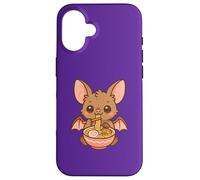Mignon Chauve-Souris Mangeant Ramen Kawaii Animal Foodie Coque pour iPhone 16