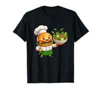 Mignon Chef Hamburger Kawaii avec saladier T-Shirt