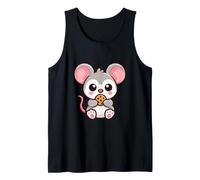 Mignon Chibi Mouse avec Biscuit Dessin animé Débardeur