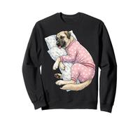 Mignon Chien Berger anatolien Dormant en Pyjama Art du Coucher Sweatshirt