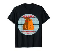 Mignon Chien Chat Amour Coeur amitié Lien Animal Minimaliste T-Shirt Graphique avec Valeur