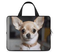 Mignon Chihuahua Housse pour ordinateur portable ultra fine, légère et imperméable 17 pouces, matériau néoprène durable, sac de protection portable avec dragonne