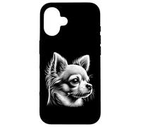 Mignon Chihuahua - portrait de tête de style dessin Coque pour iPhone 16