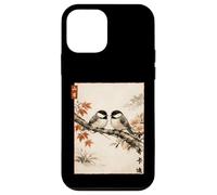 Mignon Chikadees Japonais Spring Cherry Blossom Birdwatching Birdwatching Coque pour iPhone 12 Mini