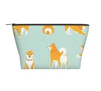 Mignon Chiot Shiba Inu, Trousse de Toilette Trousse de Maquillage Sac à cosmétiques Trousse de Toilette de Voyage Portable