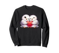 Mignon Chouette enneigée cœur Amour amitié Sweatshirt