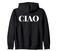 Mignon Ciao en Italien Bonjour/Adieu Simple Texte Blanc Design Sweat à Capuche