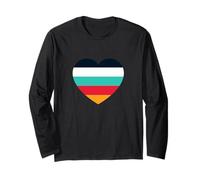 Mignon cinq couleurs rayures audacieuses thème horizon graphique minimaliste Manche Longue