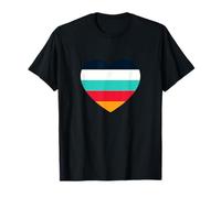 Mignon cinq couleurs rayures audacieuses thème horizon graphique minimaliste T-Shirt