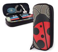 Mignon Coccinelle Américaine Mojo Porte-Crayon Grande Capacité Pochette À Crayons Organisateur De Papeterie Avec Fermeture À Glissière Pour Le Bureau De L'école, Trousse De Maquillage Cosmétique Multi