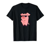 Mignon Cochon Rose Nez Drôle Halloween Fête Classique Campagne T-Shirt