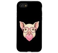 Mignon Cochon soufflant Rose Valentine Coeur Bubble Gum Coque pour iPhone SE (2020) / 7/8